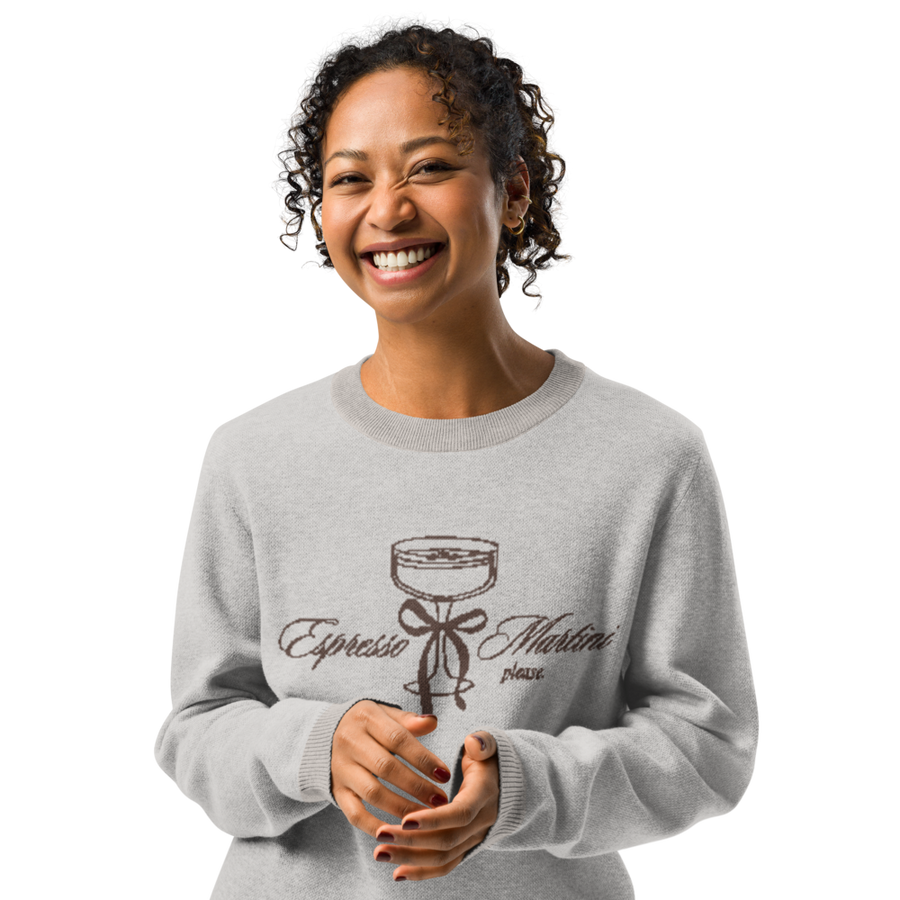 Espresso Martini, Please | Knit crewneck sweater