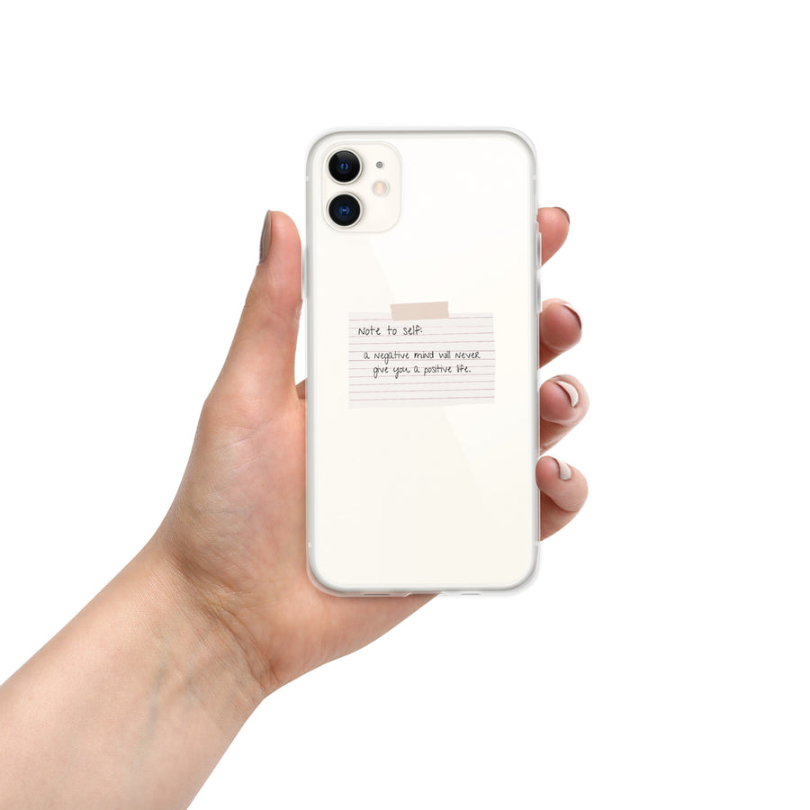 Note To Self: Positivity | Clear Case for iPhone®