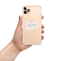 Note To Self: You're Right | Clear Case for iPhone®