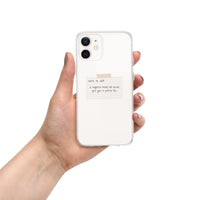 Note To Self: Positivity | Clear Case for iPhone®