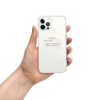 Note To Self: Positivity | Clear Case for iPhone®