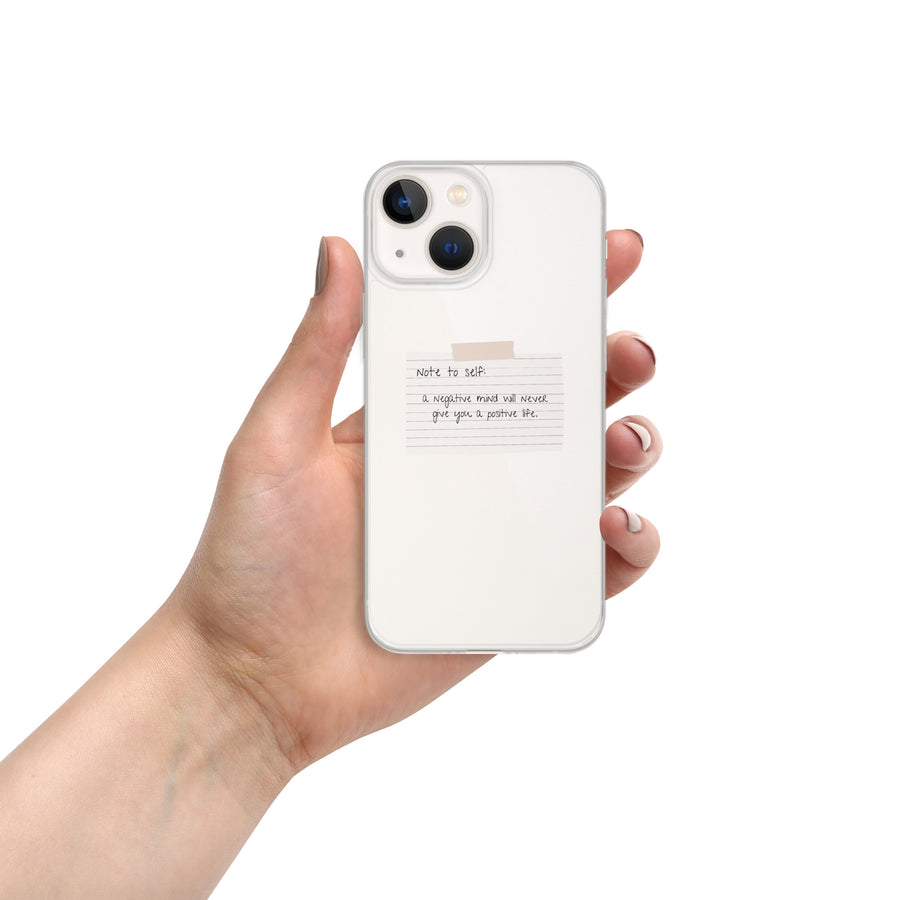 Note To Self: Positivity | Clear Case for iPhone®