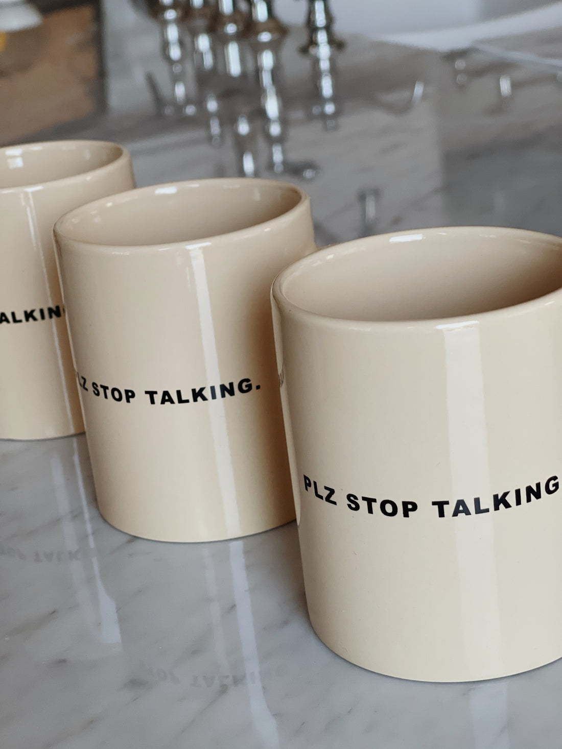 Plz Stop Talking Coffee Cup